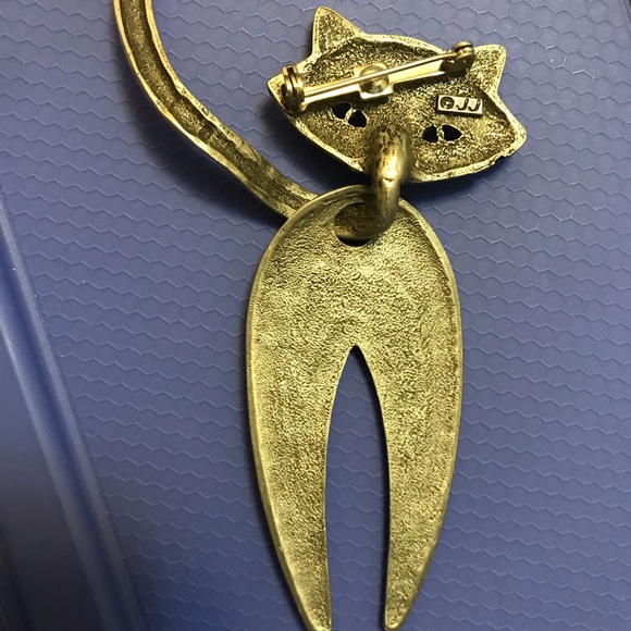 Vintage Articulated JJ Cat Brooch Pin - Picture 4 of 6